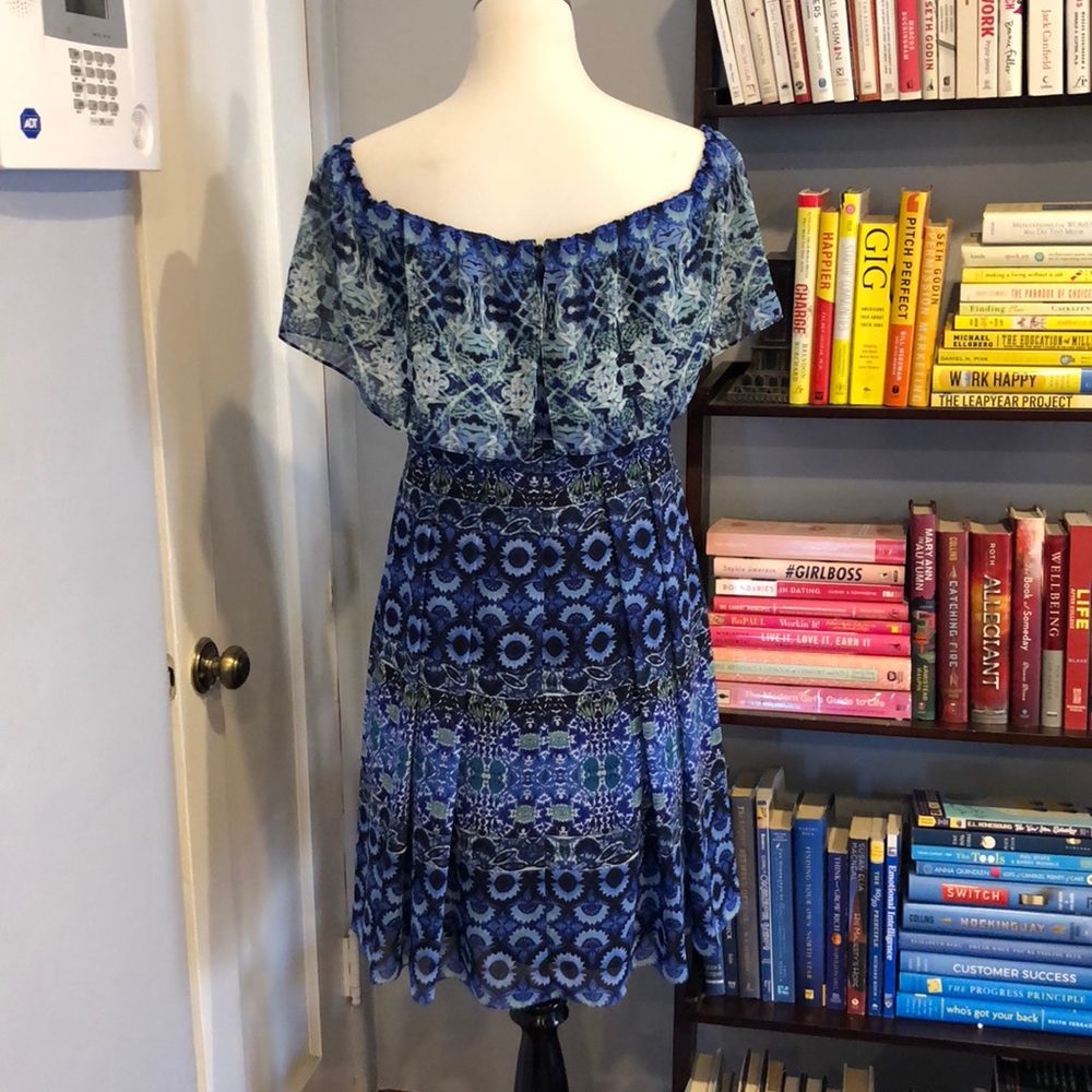 Eliza J Off-The-Shoulder Patterned Dress - Picture 4 of 7